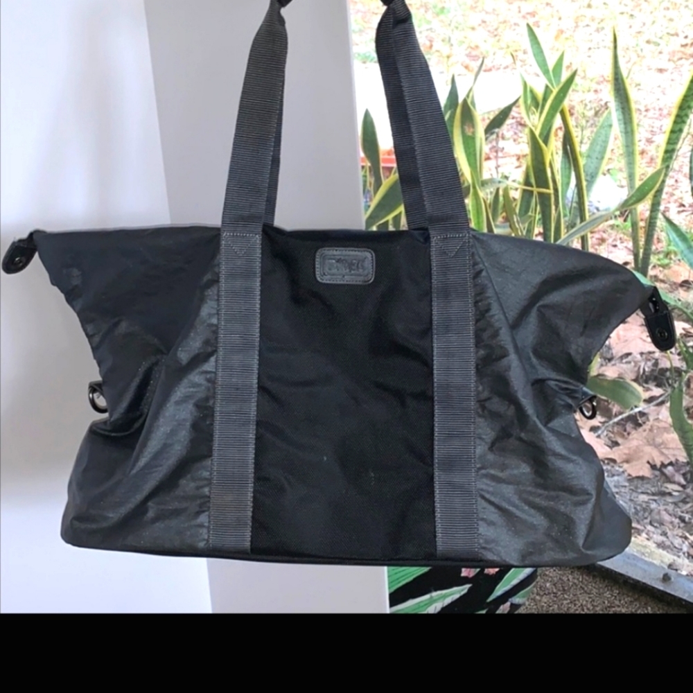 RARE Zumba Fitness Gym Class Travel Duffel Dark Grey Tote Bag w shoulder strap